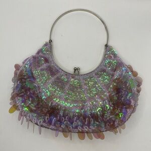 Iridescent Purple Sequin Women's Bag